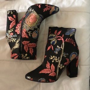 Embroidered booties